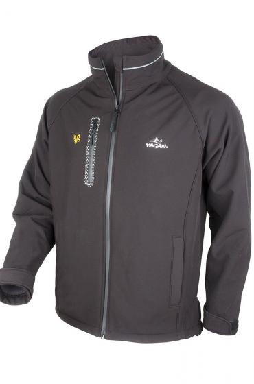 Softshell negra manga larga hombre yagan